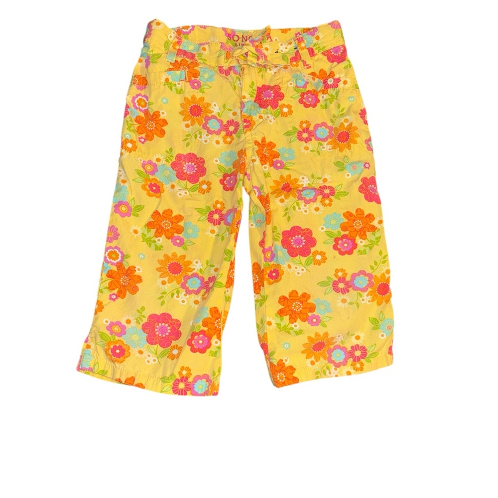 Sonoma Vibrant Floral Yellow Capris
